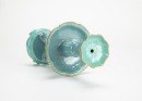 A Teal Green Robin - Egg Candle Holder. - 6