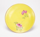 A Yellow Ground Famille - Glazed &lsquo;Flowers&rsquo; Plates - 6
