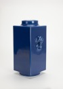 A Sacrif icial - Blue Glazed Cong - Form Vase. - 4