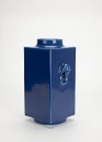 A Sacrif icial - Blue Glazed Cong - Form Vase. - 7