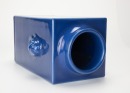 A Sacrif icial - Blue Glazed Cong - Form Vase. - 9