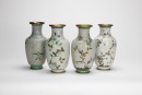 A Group Of Four Cloisonne Enamel Vases.
