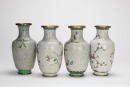 A Group Of Four Cloisonne Enamel Vases. - 4