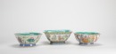 A Group Of Three Famille - Glaze &lsquo;Figures, Flowers&rsquo; Friut Basins
