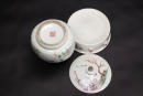 Late Qing/Republic - A Group Of Three Famille - Glaze Vase And One Cover Bowl. - 7