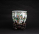 Qing - A Wucai &lsquo;Eight Beauties&rsquo; Fish Bowl