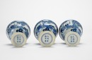A Set Of Three Blue And White &lsquo;Figures And Landscape&rsquo; Stem Cups - 7