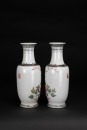 A Two Pair Of Famille - Glazed &lsquo;Birds And Flowers&rsquo; Vases. - 2