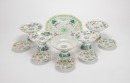 A Group Of Eleven Famille Glaze &lsquo;Peaches And Flowers&rsquo; Dishes - 2