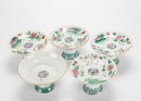A Group Of Eleven Famille Glaze &lsquo;Peaches And Flowers&rsquo; Dishes - 6