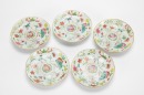 A Group Of Eleven Famille Glaze &lsquo;Peaches And Flowers&rsquo; Dishes - 8