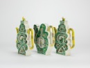 A Set Of Three Famille - Glazed &lsquo;Fu Shou&rsquo; Wine Pot - 3