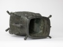 A Large Bronze Partial Glited Wine Vessel, - 7