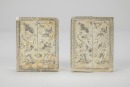A Group of Seven Chased Silver Rouge Boxes, - 3