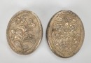 A Group of Six Chased Silver Rouge Boxes, - 5