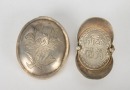 A Group of Six Chased Silver Rouge Boxes, - 7