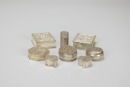 A Group of Eight Chased Silver Rouge Boxes, - 3
