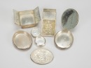 A Group of Five Chased Silver Rouge Boxes, - 2