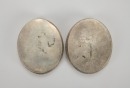 A Group of Five Chased Silver Rouge Boxes, - 5