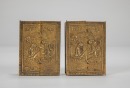 A Group of Five Chased Silver Rouge Boxes, - 3