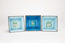 A Group Of Three Enamel Flower Pot And Two Vase - 3