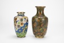 A Group Of Three Enamel Flower Pot And Two Vase - 6