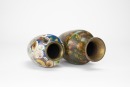 A Group Of Three Enamel Flower Pot And Two Vase - 7