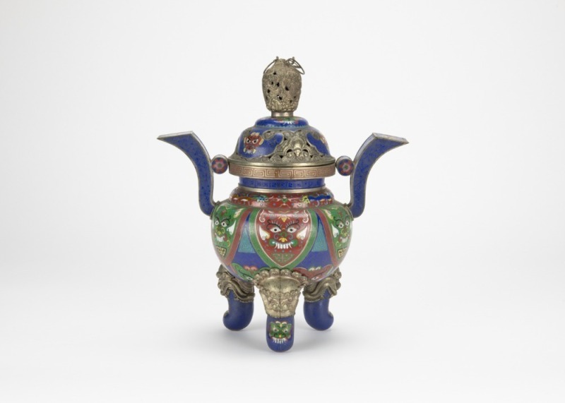 A Cloisonne Enamel Tri - Pod Censer.