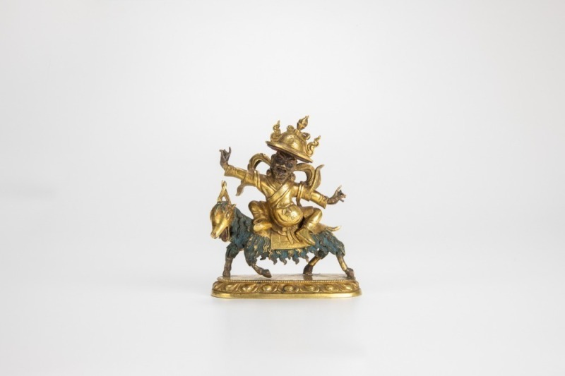 Tibetan 17th/18th Century - A Bronze Figure Of Dharmapala