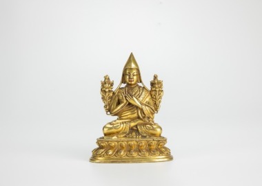 Tibetan 18th Century &ndash; A Gilt - Bronze Figure Of Tsongkhapa
