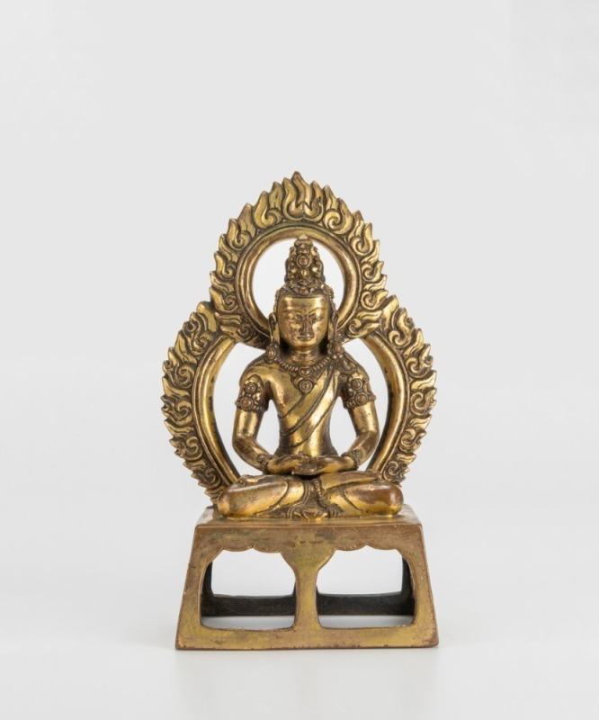 Tibetan 18th Century - A Gilt - Bronze Figure Of Amitayus