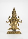 Tibeatan 18th Century - A Gilt - Bronze Figuer Of Eleven - Headed Eight Arm Avalokiteshvara
