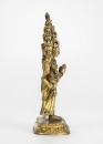 Tibeatan 18th Century - A Gilt - Bronze Figuer Of Eleven - Headed Eight Arm Avalokiteshvara - 3