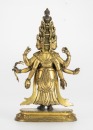 Tibeatan 18th Century - A Gilt - Bronze Figuer Of Eleven - Headed Eight Arm Avalokiteshvara - 4