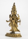 Tibeatan 18th Century - A Gilt - Bronze Figuer Of Eleven - Headed Eight Arm Avalokiteshvara - 6