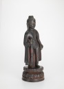 Pala 12th/13th Century Or Earlier - A Hard Stone Red And Black Lacquer Figure Of Sakyamuni (Box) - 2