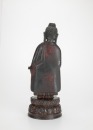 Pala 12th/13th Century Or Earlier - A Hard Stone Red And Black Lacquer Figure Of Sakyamuni (Box) - 4