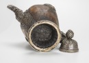 Tibetan 18th/19th Century - A Bone inliad Silver Pot And Cover - 8