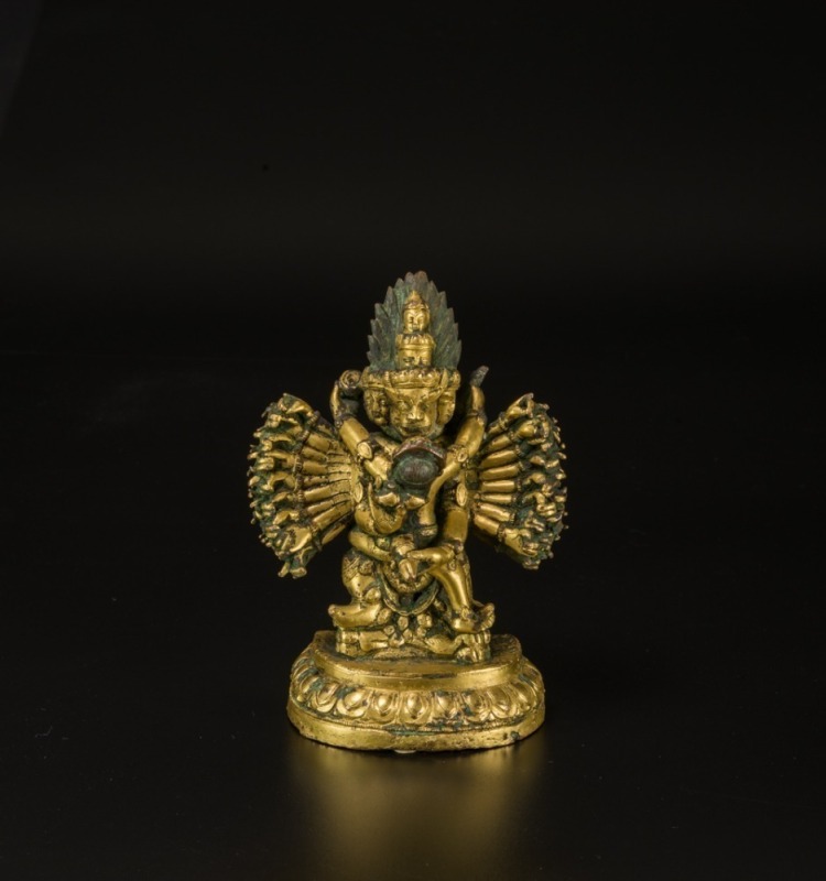 17th Century - A Gilt Bronze Figure Of Yamantaka