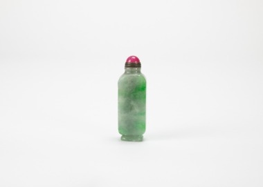 A Apple Green Natural Jadeite Snuff Bottle.