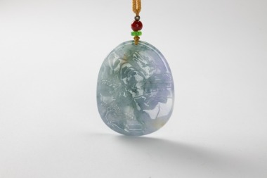A Semi - Translucent Natual Purple Jadeite