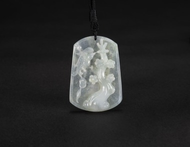 A Semi - Translucent Natural Jadeite