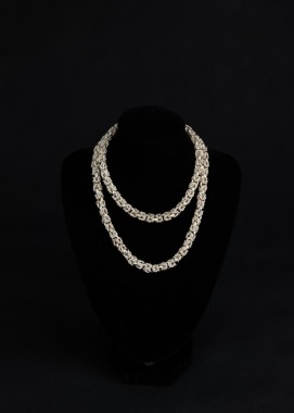 A Sterling Silver Woven Chain Necklace