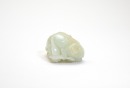 A White Jade Carving of a Recumbent Lion, Late Qing - 3
