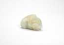 A White Jade Carving of a Recumbent Lion, Late Qing - 6