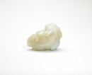 A White Jade Carving of a Recumbent Lion, Late Qing - 8