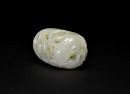A White Jade Carved &lsquo;Deer, Egret, Lotus&rsquo;, Late Qing - 6