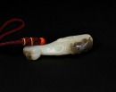 A White Jade Carved &lsquo;Carp with Lotus&rsquo; Pendant. LateQing/Republic - 7